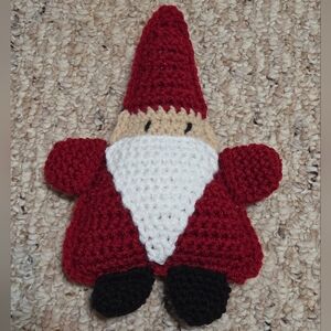 Handmade Crochet Santa Gnome Cuddle Buddy